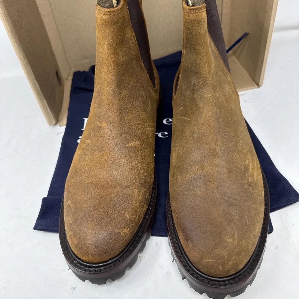 Mens 10.5 Taylor Stitch Ranch Boot Redwood Waxed Suede Chelsea Ankle Vibram